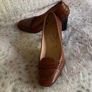 Tod's Brown Leather Heels 38